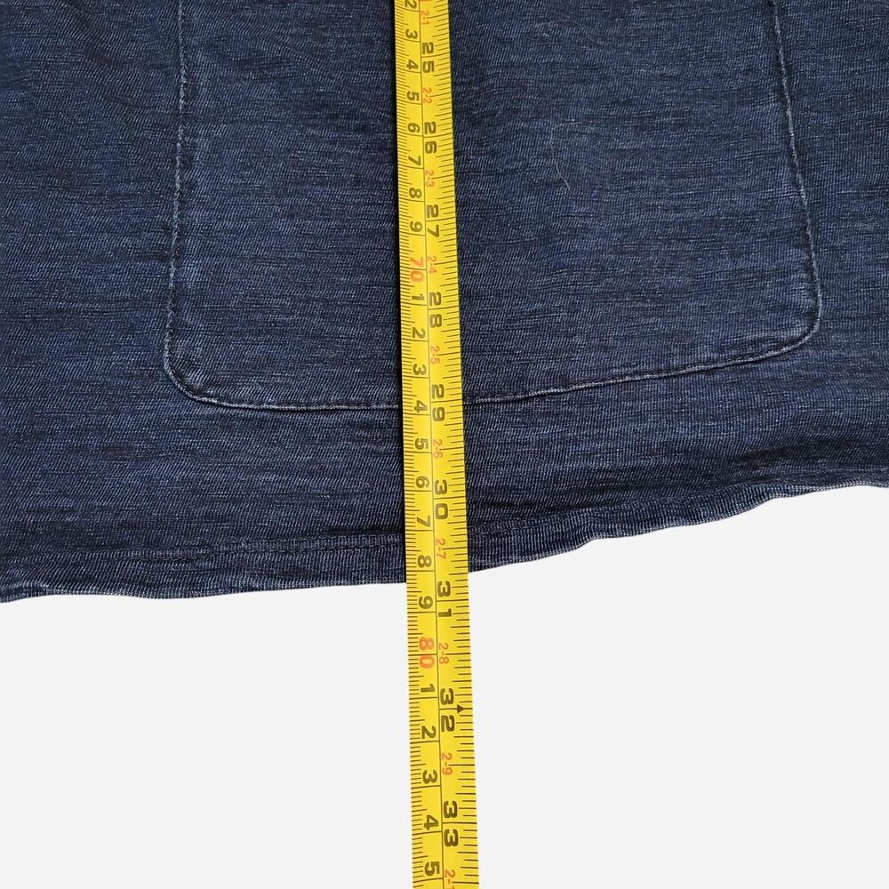 J. Jill Pure Jill Indigo 100 % Cotton Women's 3XL Navy Shirt Plus Size Lagen - Picture 8 of 8